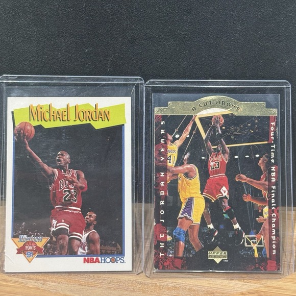 NBA Hoops Michael Jordan Chicago Bulls  2 Card Deal - Picture 1 of 16